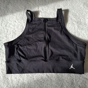 Jordan Black Front-Zip Sports Bra/Tank -Size XXL